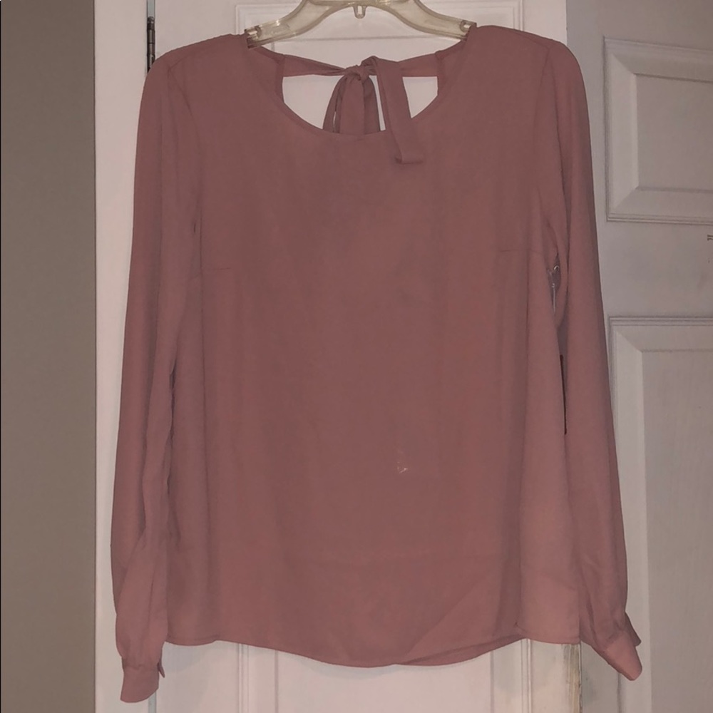 Dusty Rose Chiffon Blouse